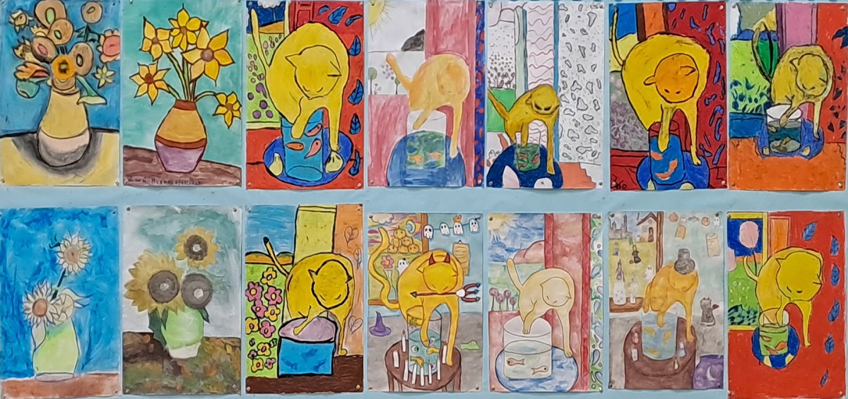 Ηλιοτρόπια - Η γάτα με τα χρυσόψαρα